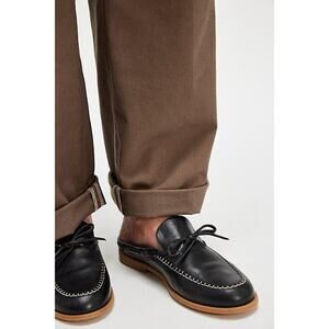 Free People Seas The Day Mules in Black NIB